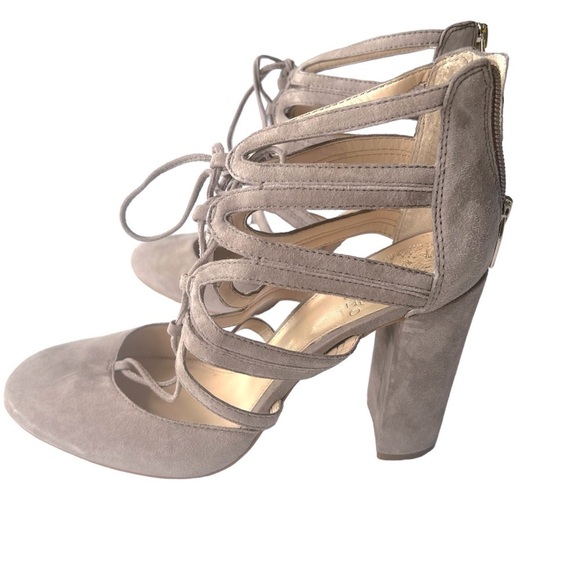 Vince Camuto Lace Up Pump Shoes in Taupe Size 8.5 (New without original Box) - Picture 1 of 5